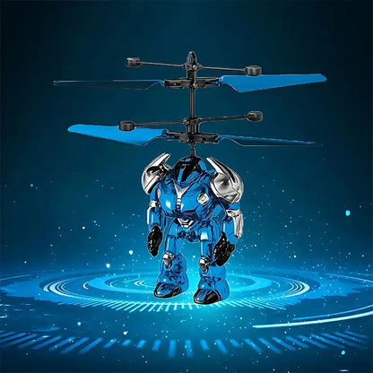 Children's Gesture Controlled Infrared Flying Mecha Warrior Toy