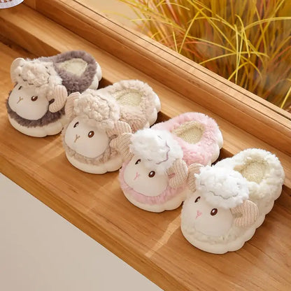 Cute Sheep Toddler Anti-Slip Plush Slippers - CutePopToy