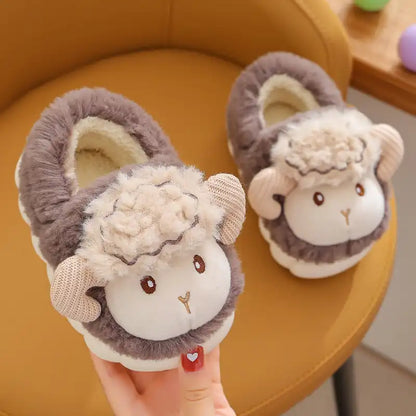 Cute Sheep Toddler Anti-Slip Plush Slippers - CutePopToy