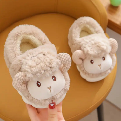 Cute Sheep Toddler Anti-Slip Plush Slippers - CutePopToy