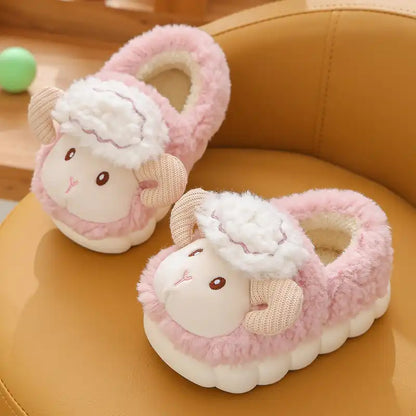 Cute Sheep Toddler Anti-Slip Plush Slippers - CutePopToy