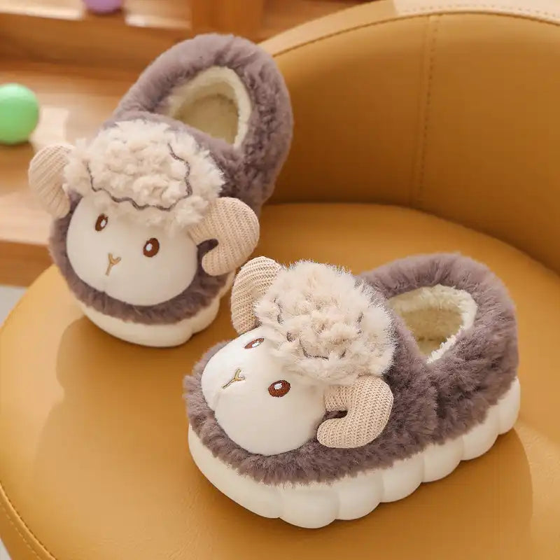 Cute Sheep Toddler Anti-Slip Plush Slippers - CutePopToy