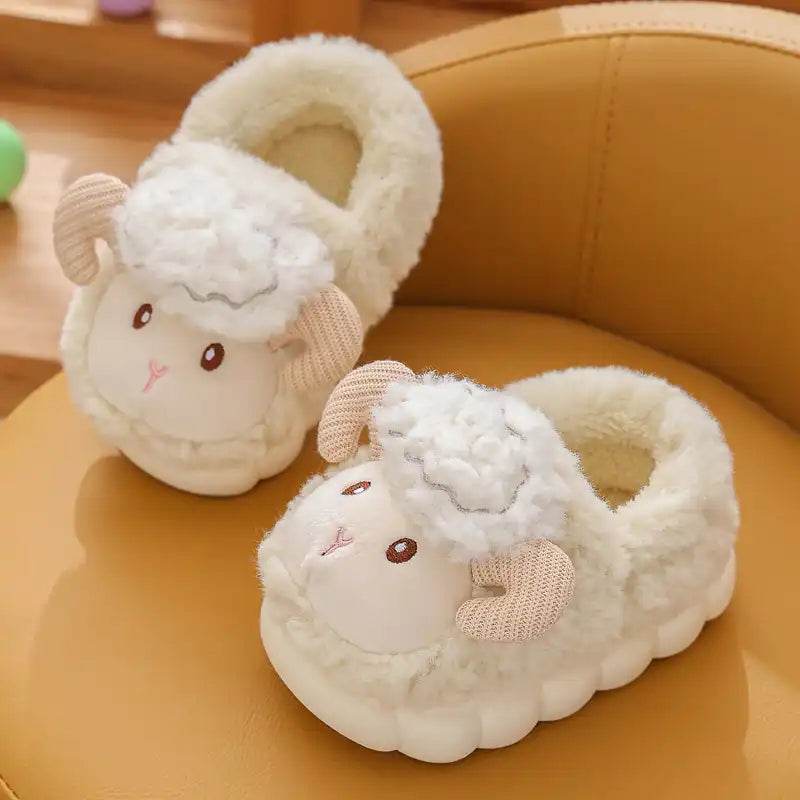 Cute Sheep Toddler Anti-Slip Plush Slippers - CutePopToy