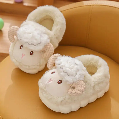 Cute Sheep Toddler Anti-Slip Plush Slippers - CutePopToy