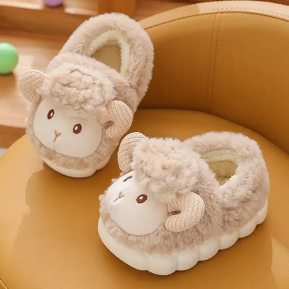 Cute Sheep Toddler Anti-Slip Plush Slippers - CutePopToy