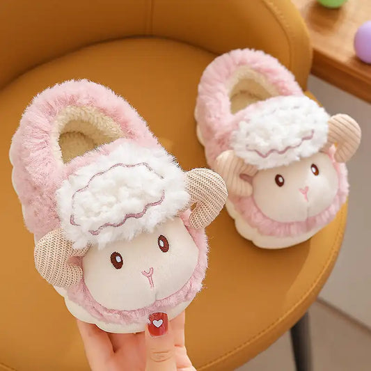 Cute Sheep Toddler Anti-Slip Plush Slippers - CutePopToy