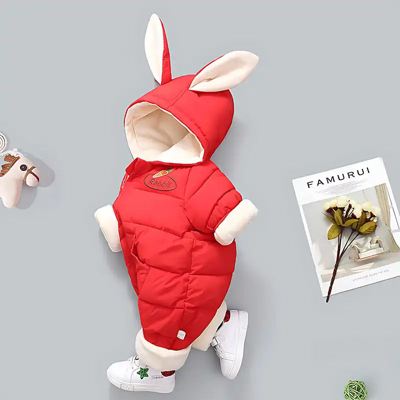 Cute and Cozy Bunny Winter Jumpsuit