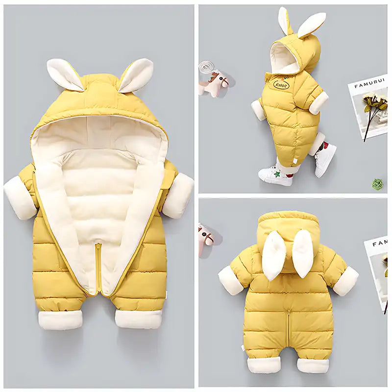 Cute and Cozy Bunny Winter Jumpsuit