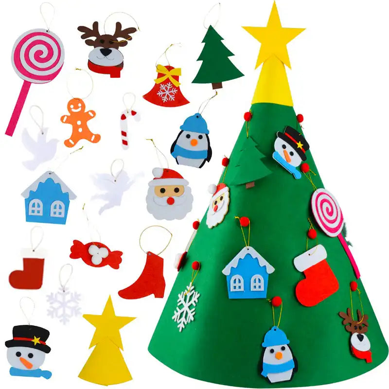 DIY 3D Felt Christmas Tree by Montessori Toys - CutePopToy