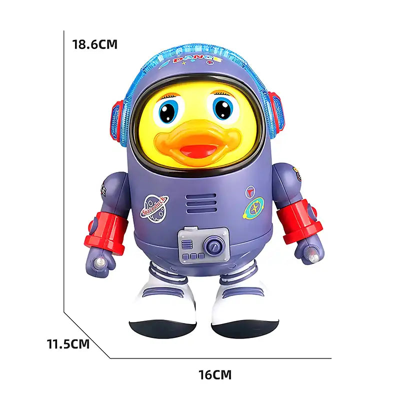 Dancing Space Duck Crawling Toy for Toddlers with Lights and Music