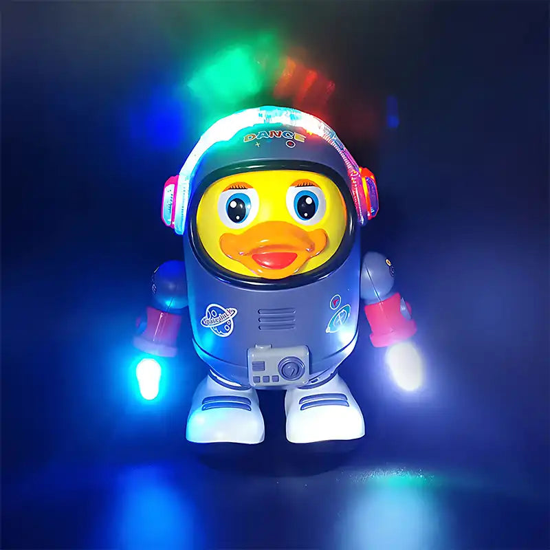 Dancing Space Duck Crawling Toy for Toddlers with Lights and Music