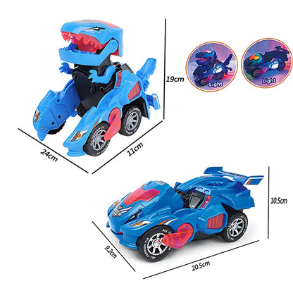 Dino Transforming Battle Cruiser with Lights and Music - CutePopToy