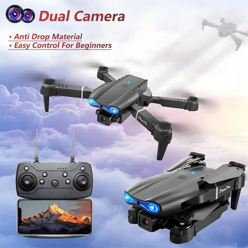 E99 with HD Dual Camera FPV WiFi, Foldable RC Quadcopter Drone - CutePopToy