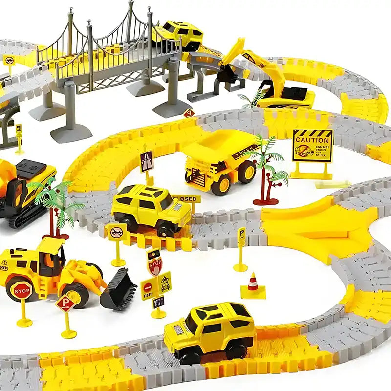 Exciting 276 PCS Construction Race Track Set for Little Engineers! - CutePopToy