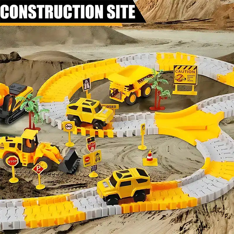 Exciting 276 PCS Construction Race Track Set for Little Engineers! - CutePopToy