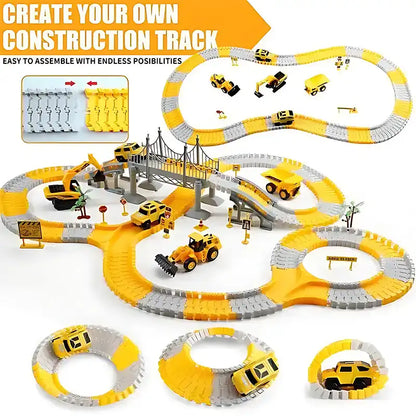 Exciting 276 PCS Construction Race Track Set for Little Engineers! - CutePopToy