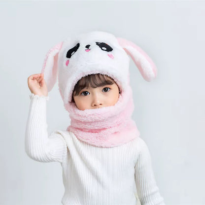 Funny Plush Animal Hat and Scarf 2 in 1