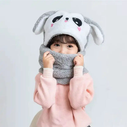 Funny Plush Animal Hat and Scarf 2 in 1