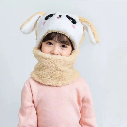 Funny Plush Animal Hat and Scarf 2 in 1