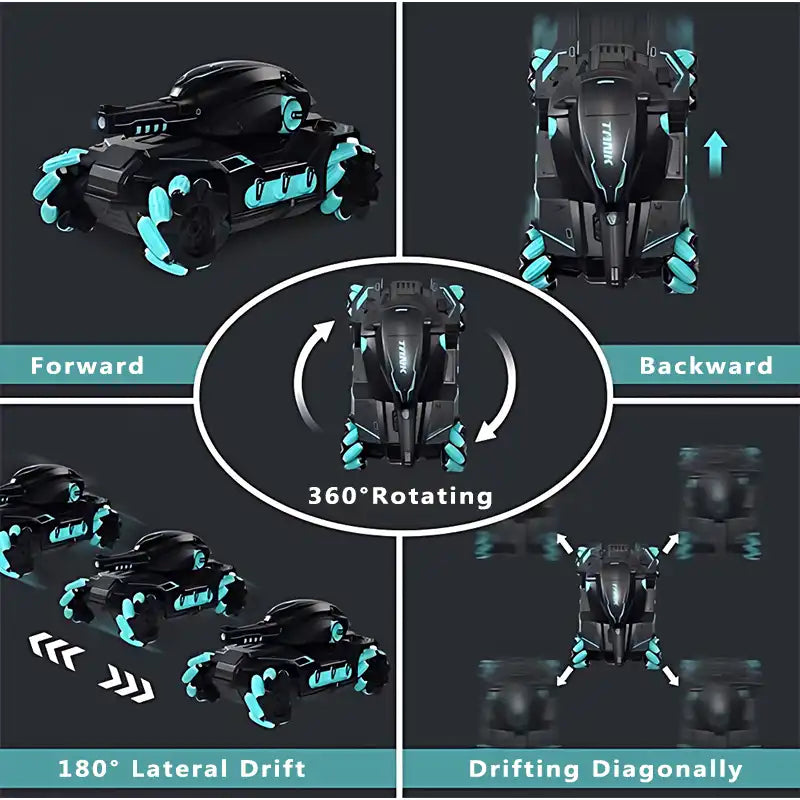 Gesture-Sensing Dual RC Tank Toy with Water Bombs