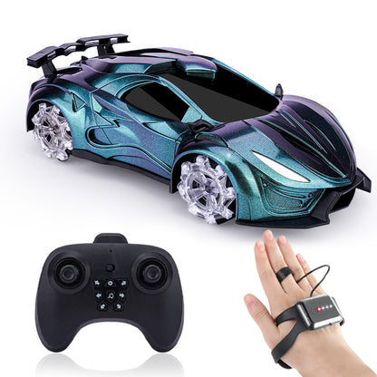 Gesture Sensing RC Car - 360° Rotating Drift Stunt Car with Light, Spray & Sound, 2.4GHz Remote Control - CutePopToy