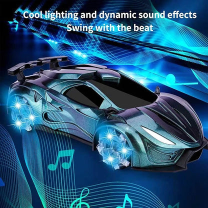 Gesture Sensing RC Car - 360° Rotating Drift Stunt Car with Light, Spray & Sound, 2.4GHz Remote Control - CutePopToy