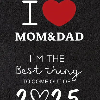 "I Love Mom & Dad" Baby Bodysuit Gift for Infants and Toddlers Ages 0-2