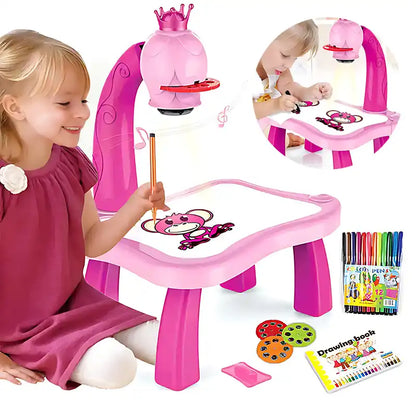 Kids Art Projection Table | Fun Painting Desk - CutePopToy