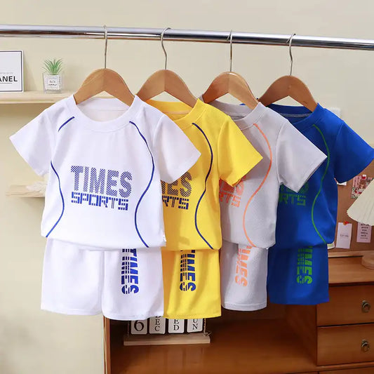 Kids' Quick-Dry Sports T-shirt and Shorts Set - CutePopToy