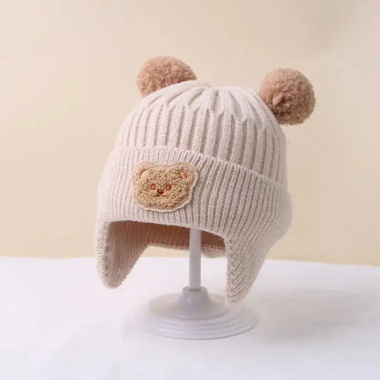 Knitted Baby Cap With Earflaps - CutePopToy