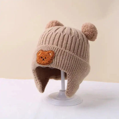 Knitted Baby Cap With Earflaps - CutePopToy