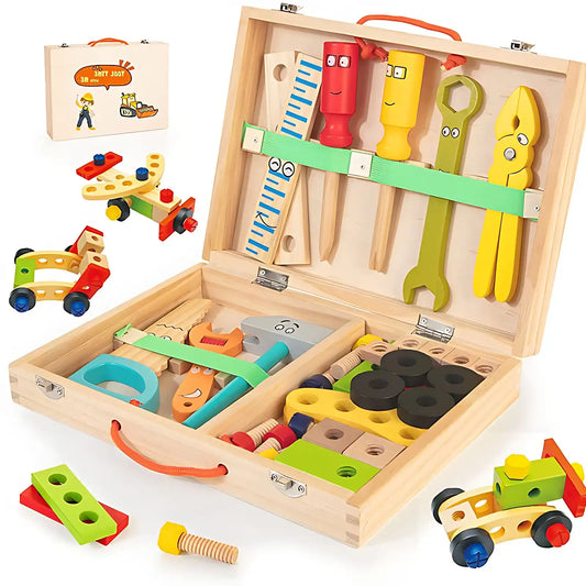 Mini Builders Wooden Montessori Toys Set