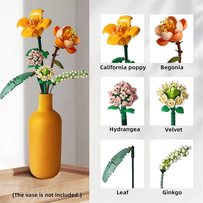 DIY Mini Flower Bouquet Building Sets Artificial Flowers Toy - CutePopToy