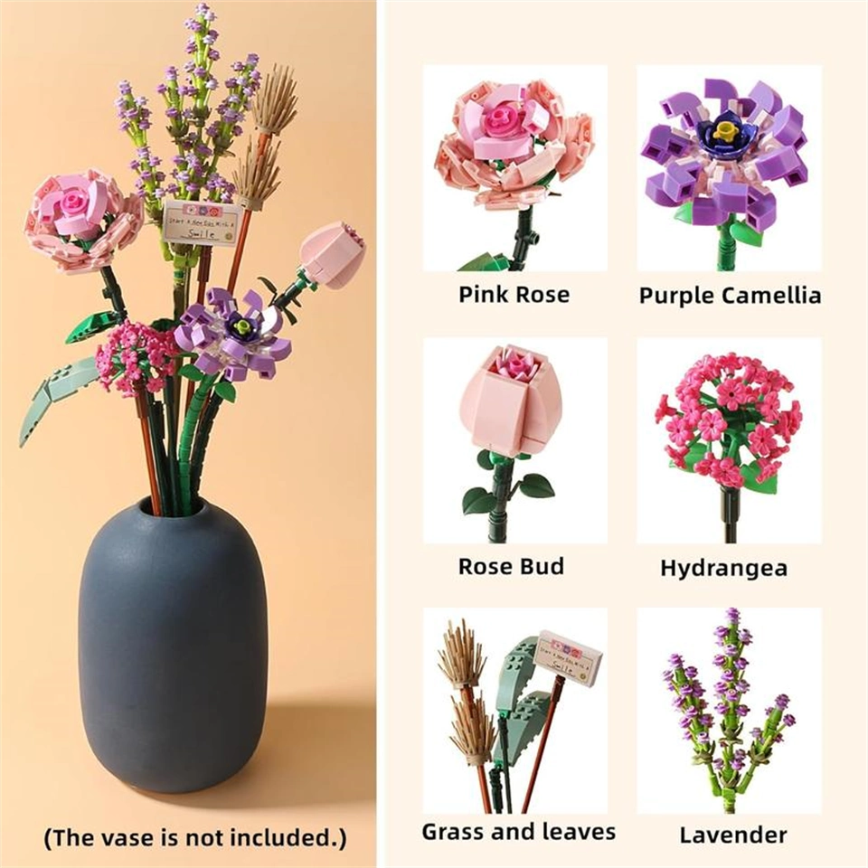 DIY Mini Flower Bouquet Building Sets Artificial Flowers Toy - CutePopToy