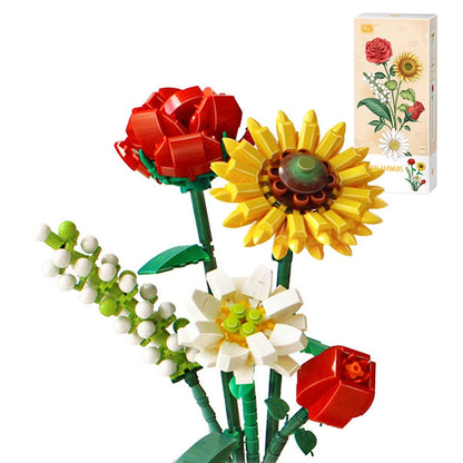 DIY Mini Flower Bouquet Building Sets Artificial Flowers Toy - CutePopToy