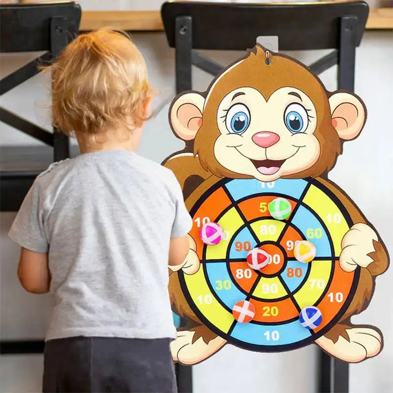 Montessori Children's Cartoon Animal Dart Board - CutePopToy