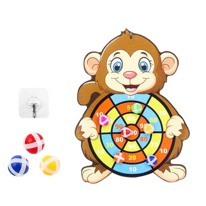 Montessori Children's Cartoon Animal Dart Board - CutePopToy