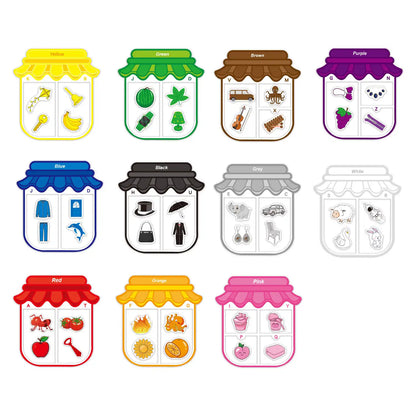 Montessori Inspired Color Sorting Jar Magnetic Stickers - CutePopToy