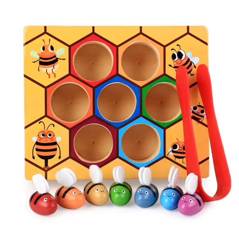 Montessori Wooden Bee Catching Toy - CutePopToy