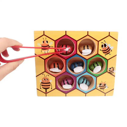 Montessori Wooden Bee Catching Toy - CutePopToy