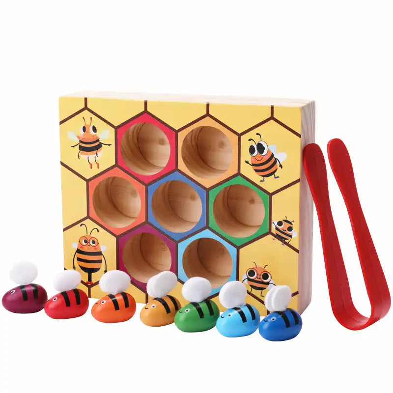 Montessori Wooden Bee Catching Toy - CutePopToy