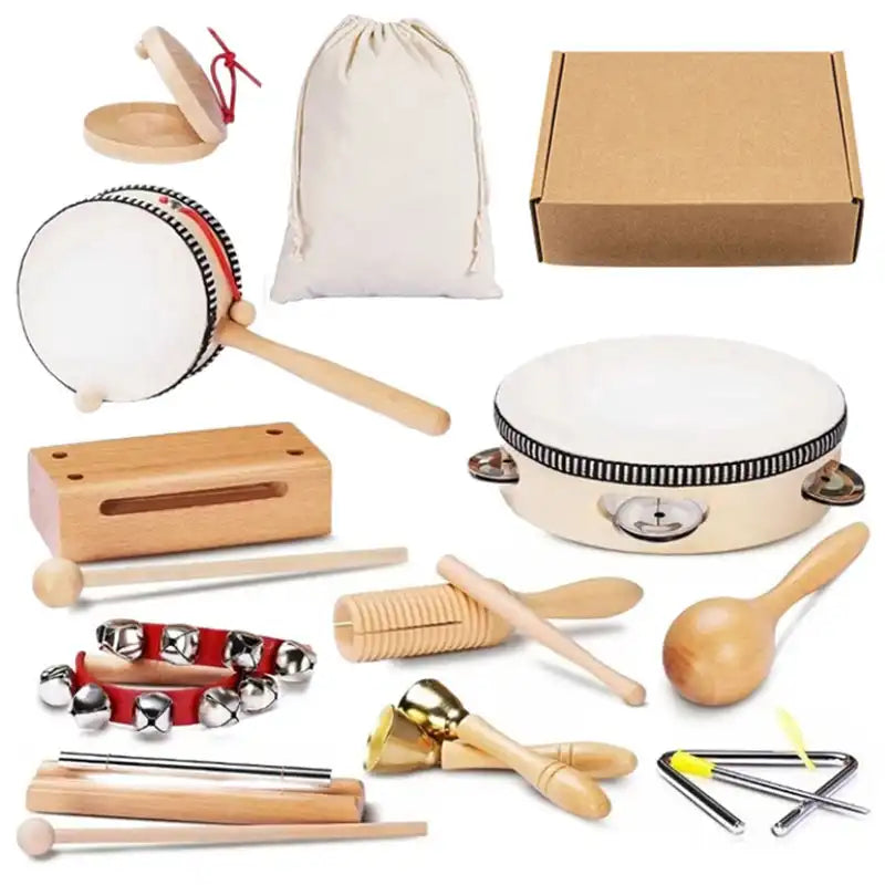 Montessori Wooden Music Exploration Kit (10 Instruments) - CutePopToy