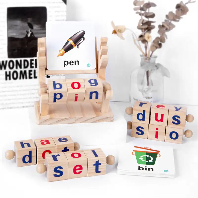 Montessori Wooden Spelling Word Toy - CutePopToy