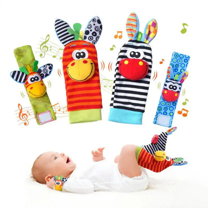 Montessori Baby Wrist Rattle Sock Set - CutePopToy