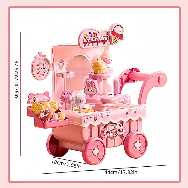 Montessori Ice Cream Truck Playset for Ages 3-5 - CutePopToy