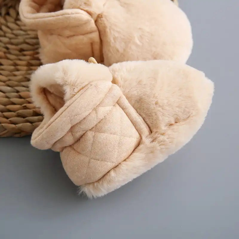 👼Newborn Gift 🎁 Baby Plush Cotton Toddler Shoes - CutePopToy