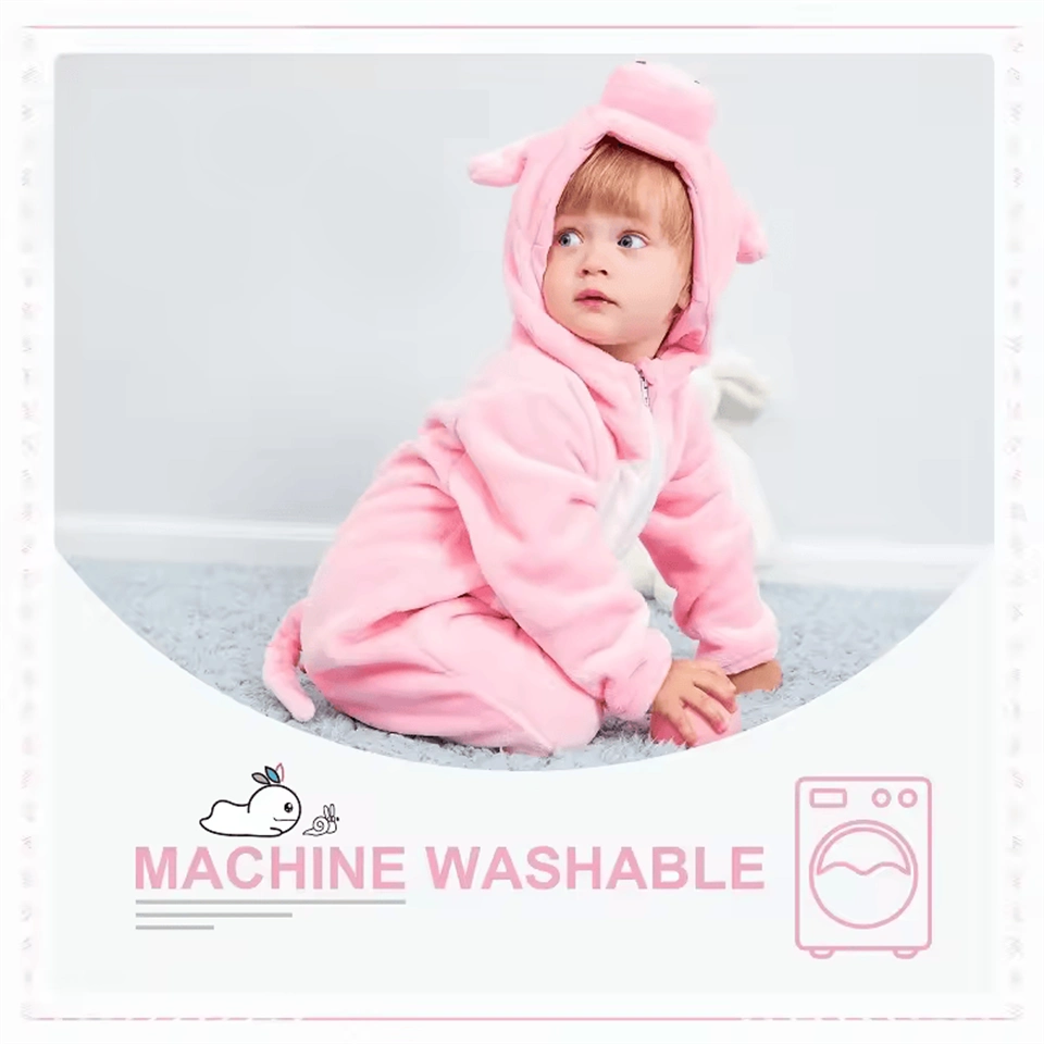 Pink Pig Baby Romper - Halloween Costume & Winter Wear