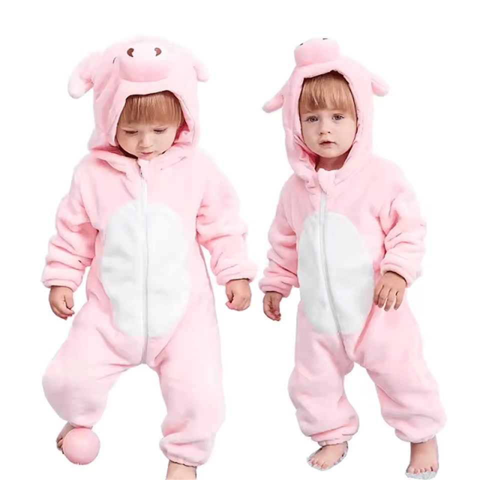 Pink Pig Baby Romper - Halloween Costume & Winter Wear