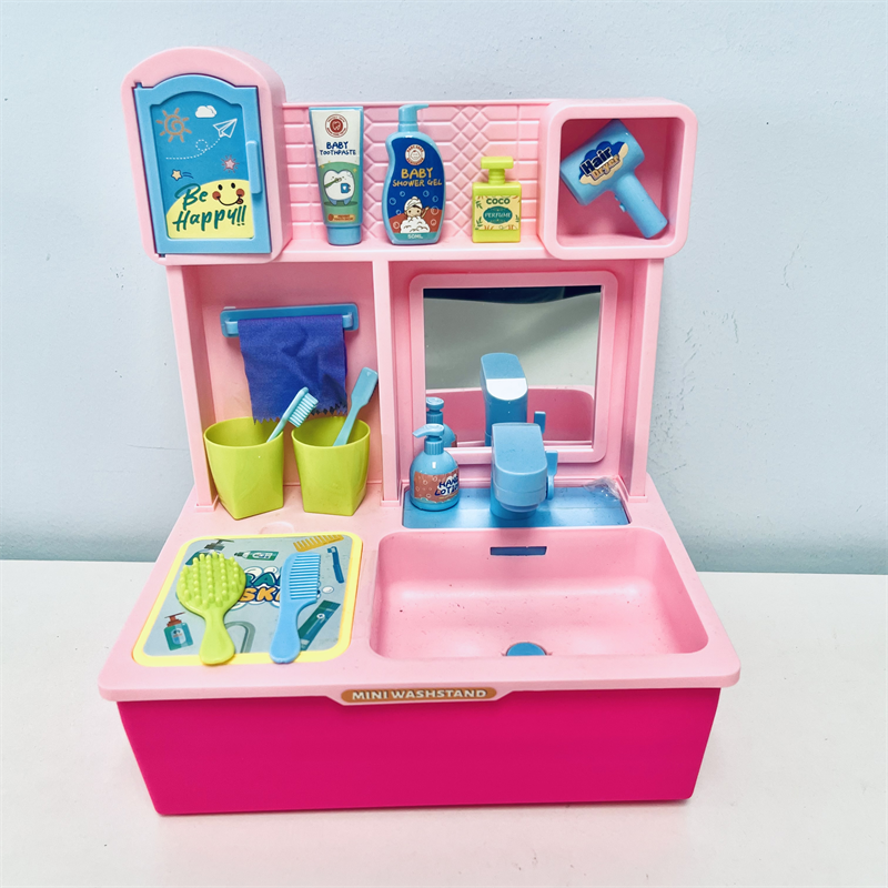 Pink Sink Washstand Playset Toy - CutePopToy