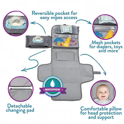 Portable Waterproof Diaper Changing Mat for Babies